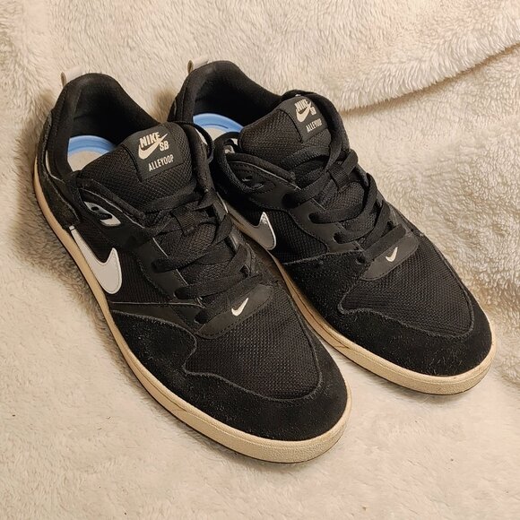 Men\'s Nike SB Alleyoop Black & White Skateboard Shoe 11.5 main image 10